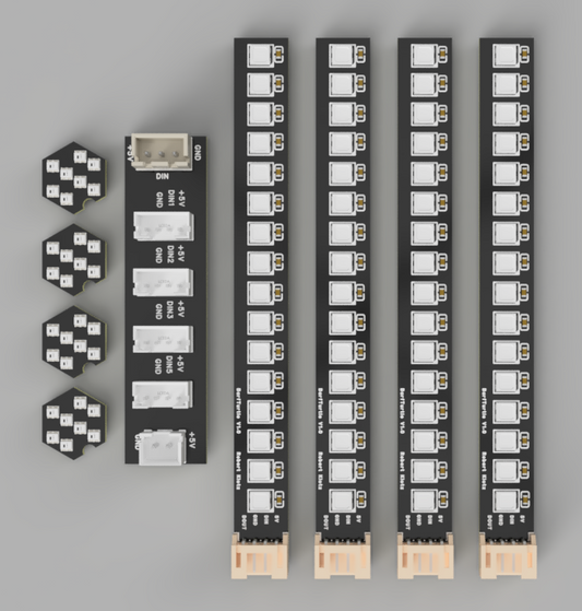 BarfTurtle RGB Corner PCBs for BoxTurtle